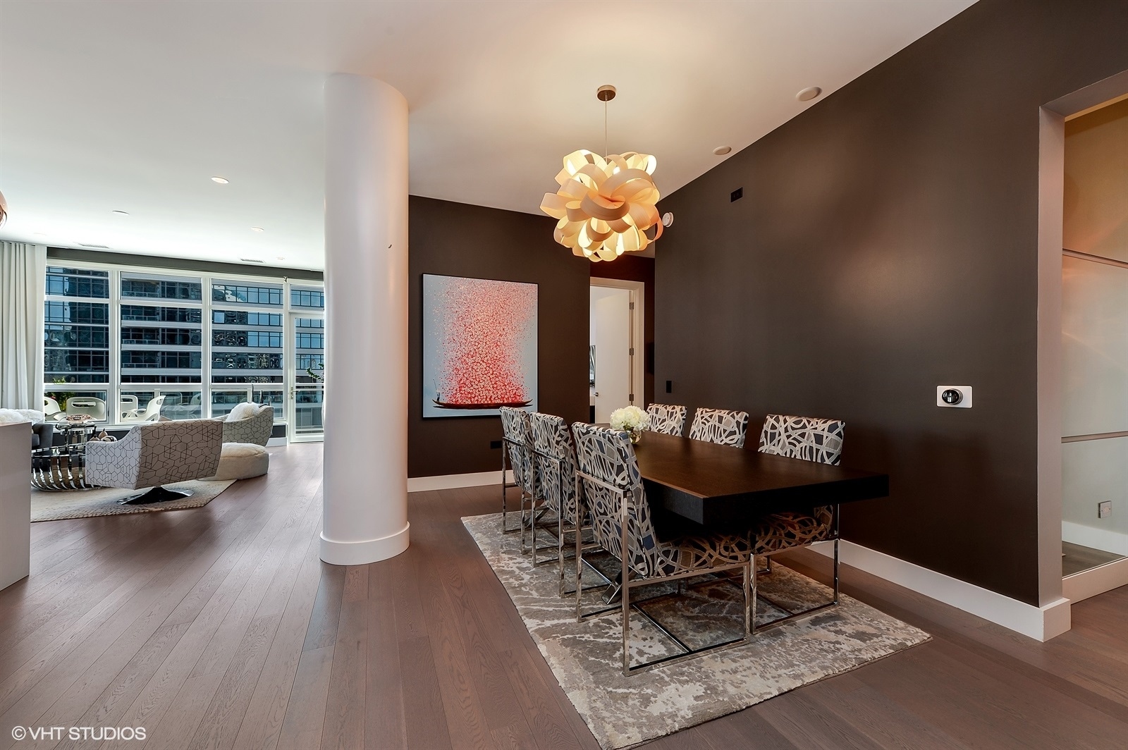 367 West Locust Street, Unit 606 Chicago, IL 60610 - Photo 10 of 24 a living room with furniture chandelier and window