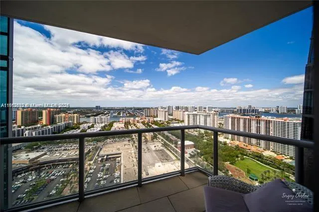 a view of balcony with city view