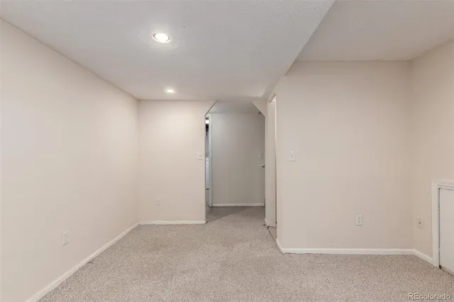 an empty room with an entryway