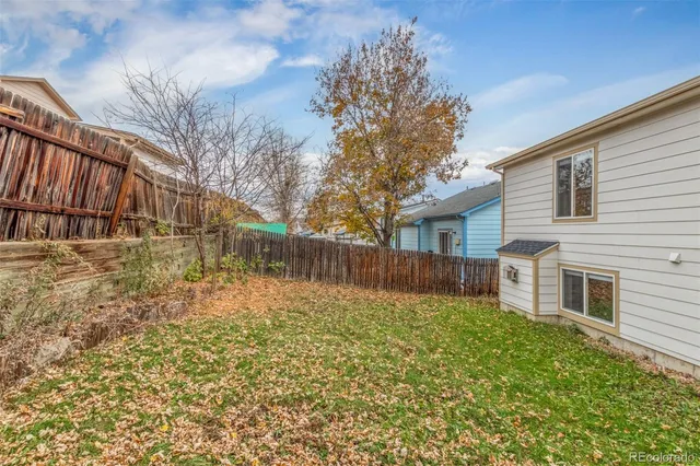 a backyard of a house