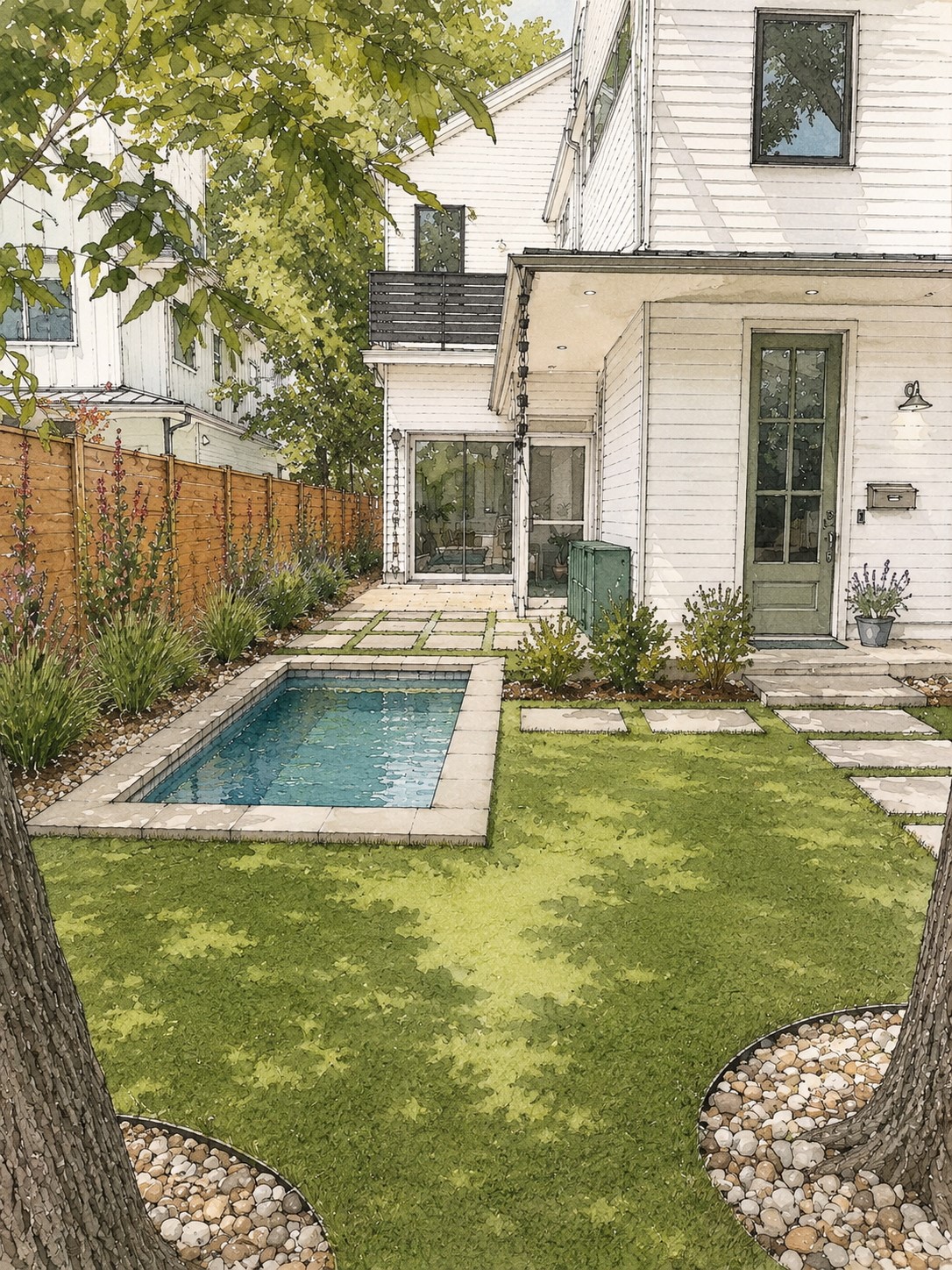 1605 Hether Street Austin, TX 78704 - Photo 27 of 27 Rendering for possible pool design by Golden Hour Pools