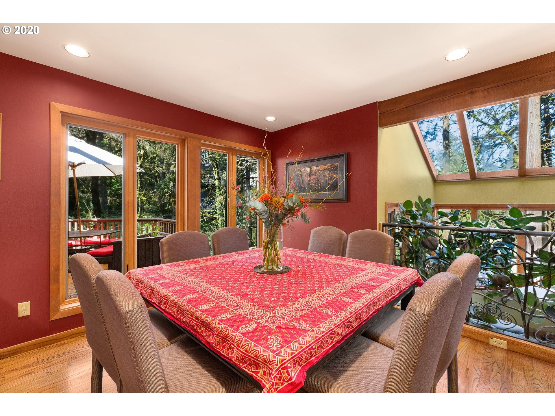 2654 Southwest Fairmount Boulevard Portland, OR 97239 - Photo 11 of 32 a dining room with furniture a rug and a large window