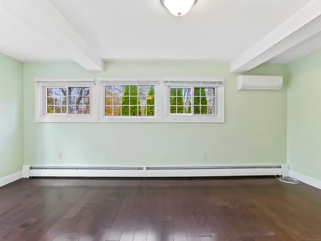 an empty room with a window