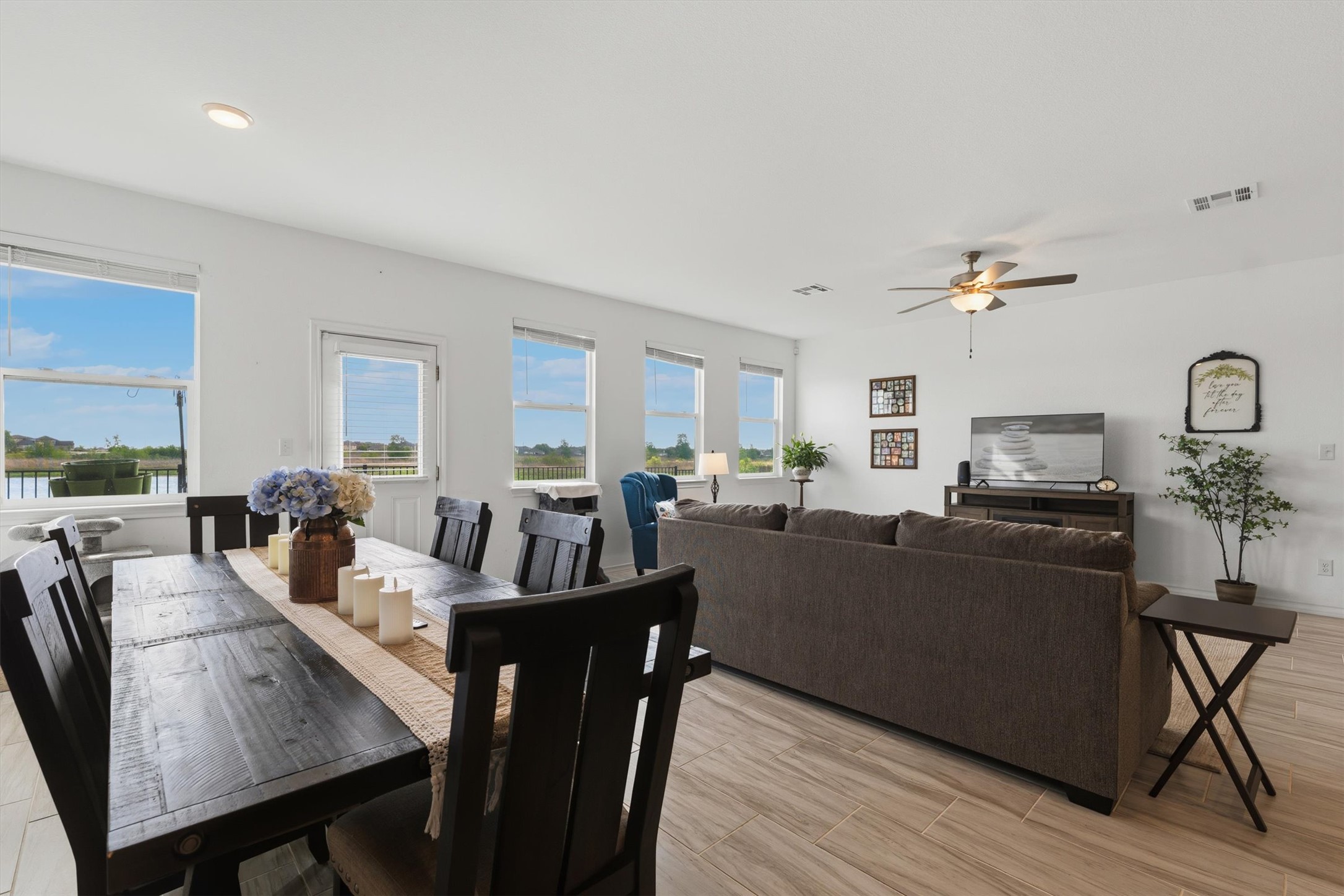 1000 Moose Road Hutto, TX 78634 - Photo 12 of 29 Dining space featuring light wood-style flooring and a ceiling fan