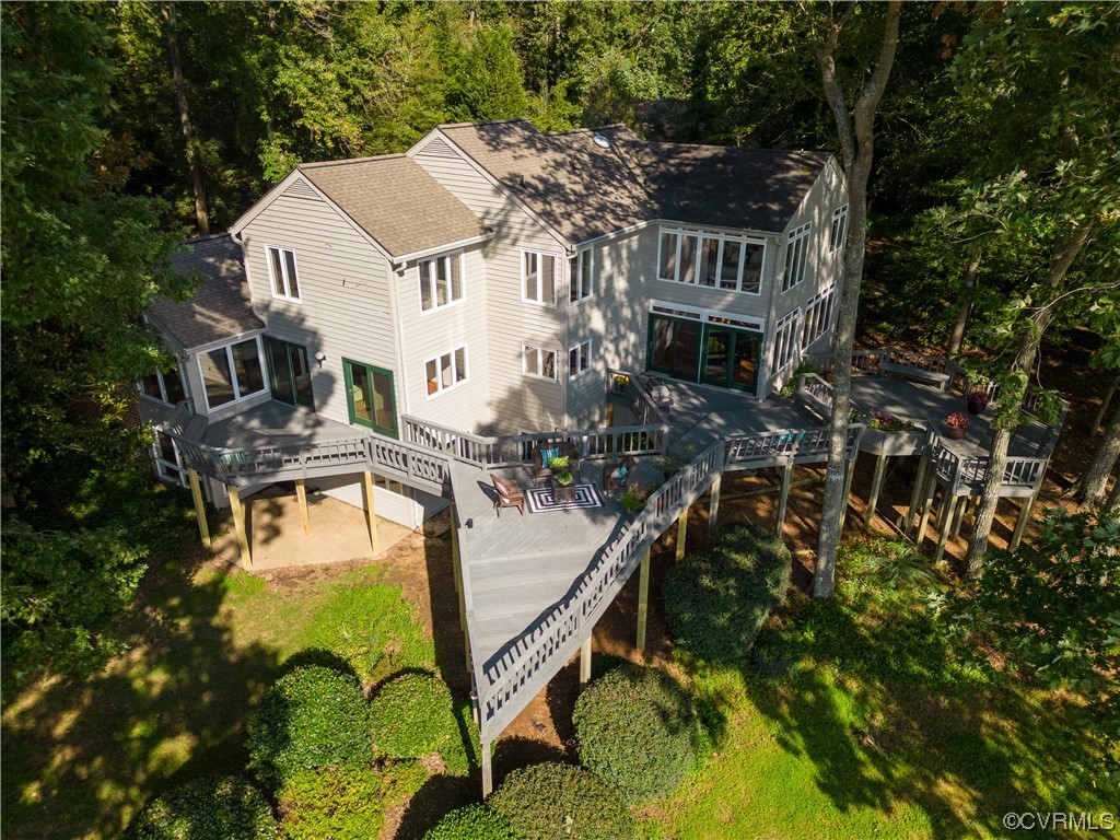4206 Winterberry Court Midlothian, VA 23112 - Photo 33 of 50 a aerial view of a house with swimming pool garden and patio