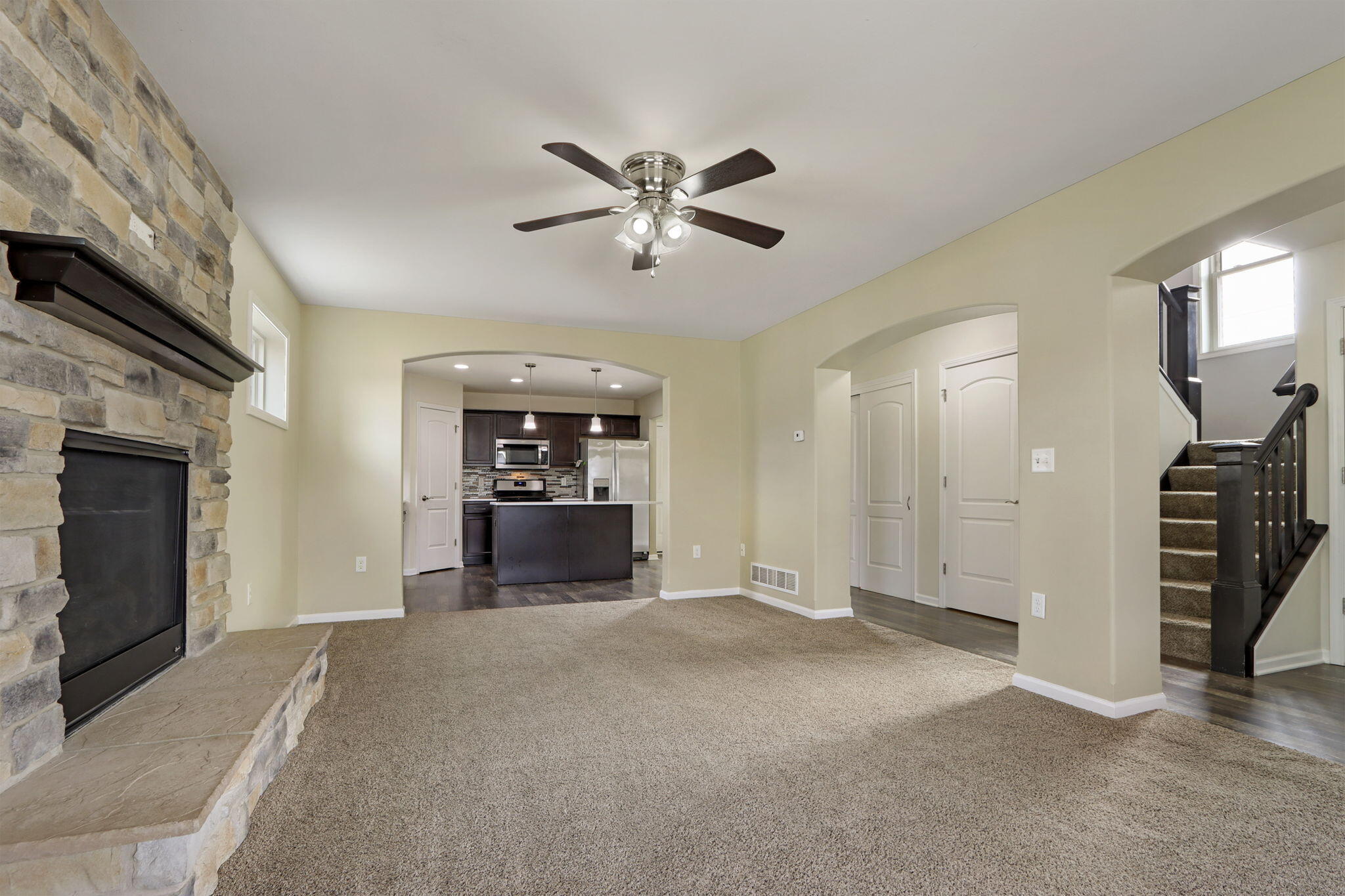 1172 Springbrook Drive Burlington, WI 53105 - Photo 4 of 40 Living Room into Kitchen