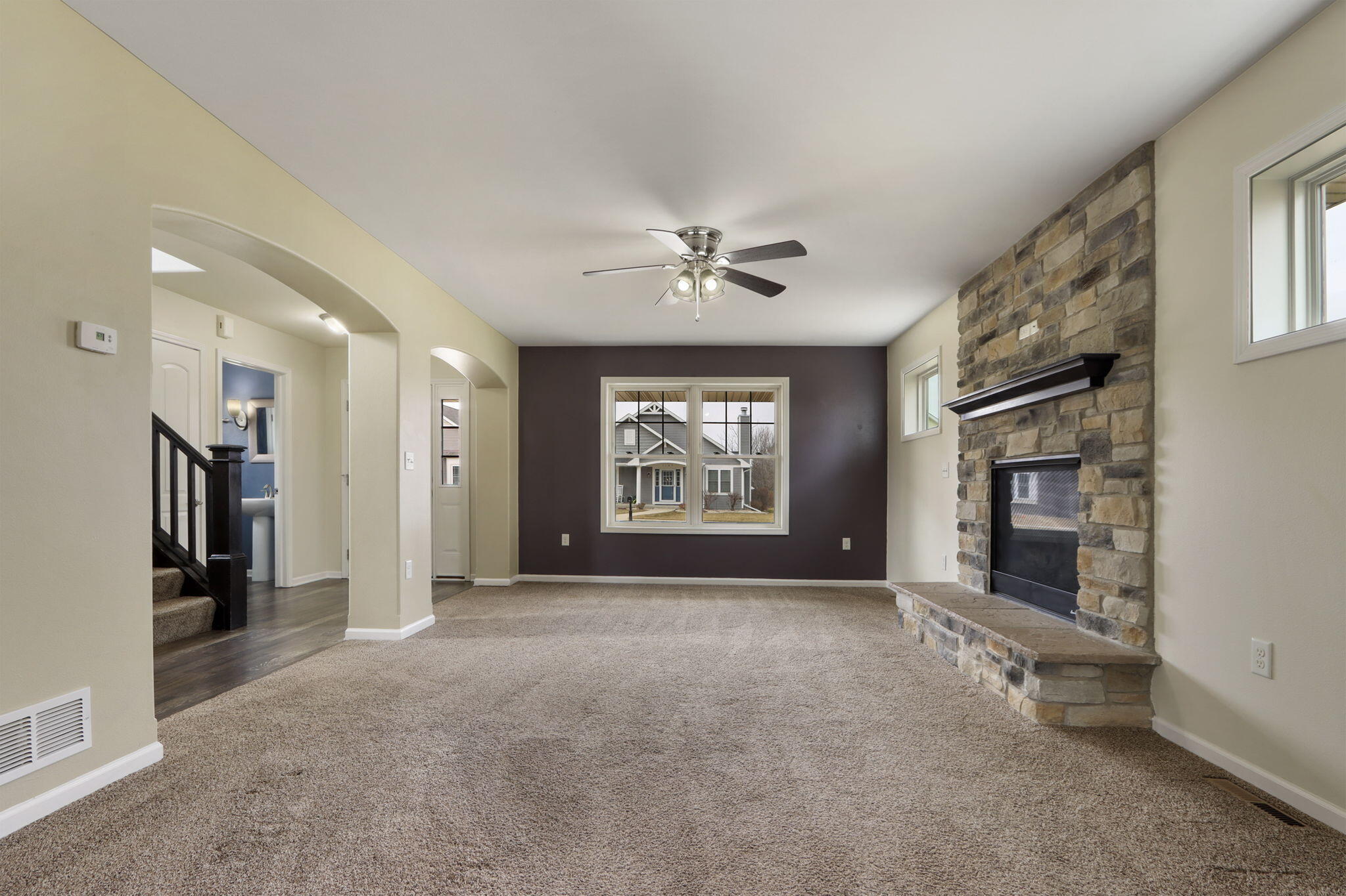 1172 Springbrook Drive Burlington, WI 53105 - Photo 5 of 40 Living with Gas Fireplace