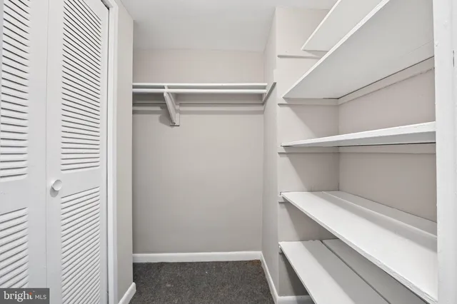 a view of a room with rack on the wall