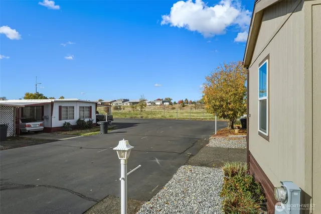 a city view with tall buildings