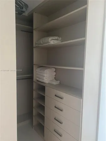 a close view of closet