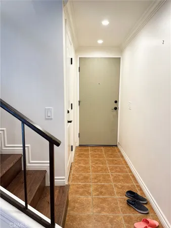 a view of hallway with stairs