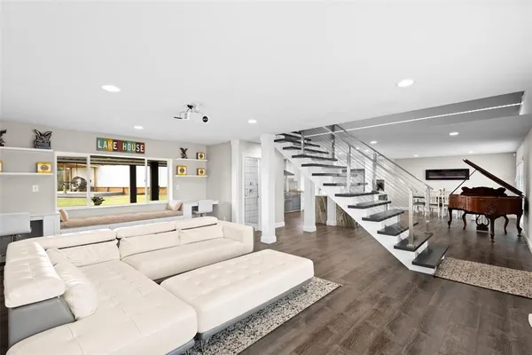 a living room with a couch