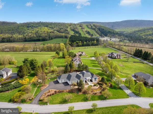 a view of lake with mountain