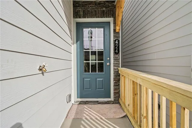 a view of front door of house