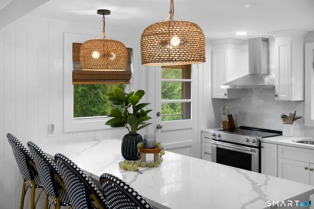 a close up of air conditioner and stove