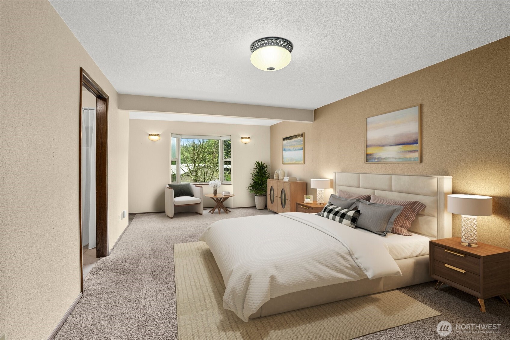 154 Sanderson Road Chehalis, WA 98532 - Photo 13 of 27 a bedroom with bed couch and window