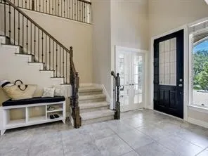 a view of an entryway with staircase