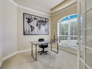 a view of a livingroom with furniture