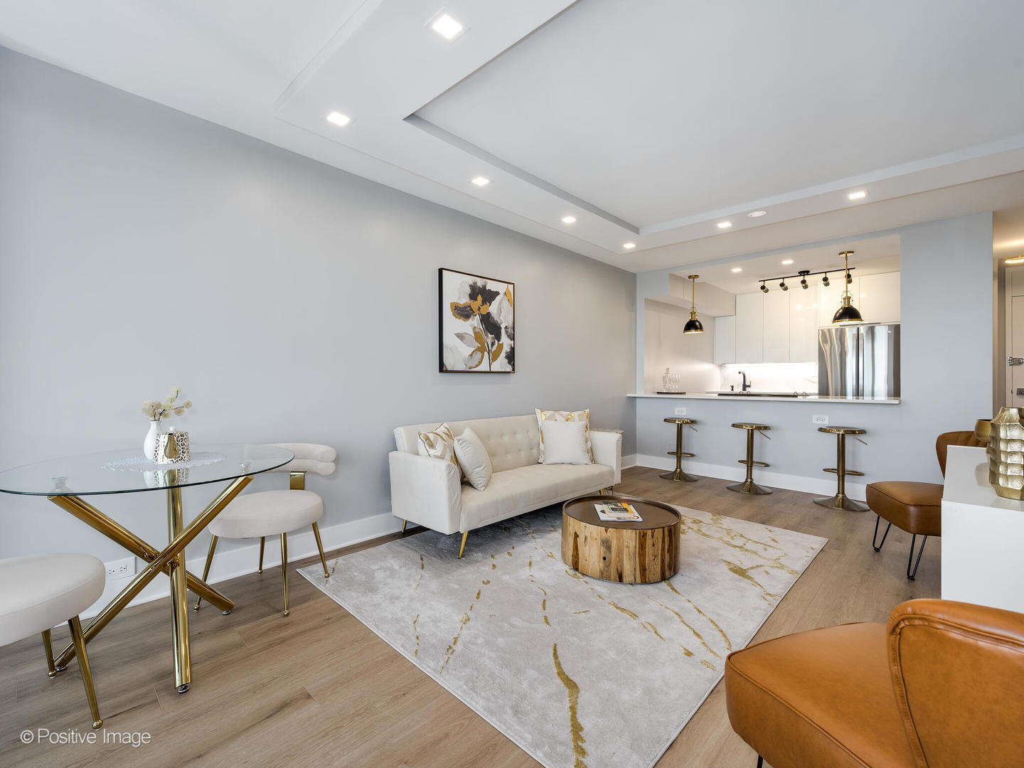 1560 North Sandburg Terrace, Unit 2403J Chicago, IL 60610 - Photo 11 of 45 a living room with furniture and a couch