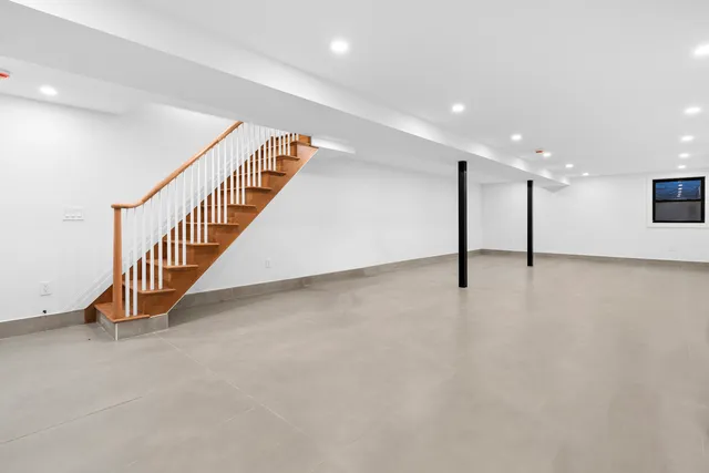 a view of an entryway with stairs