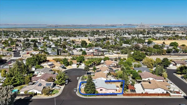 an aerial view of a city