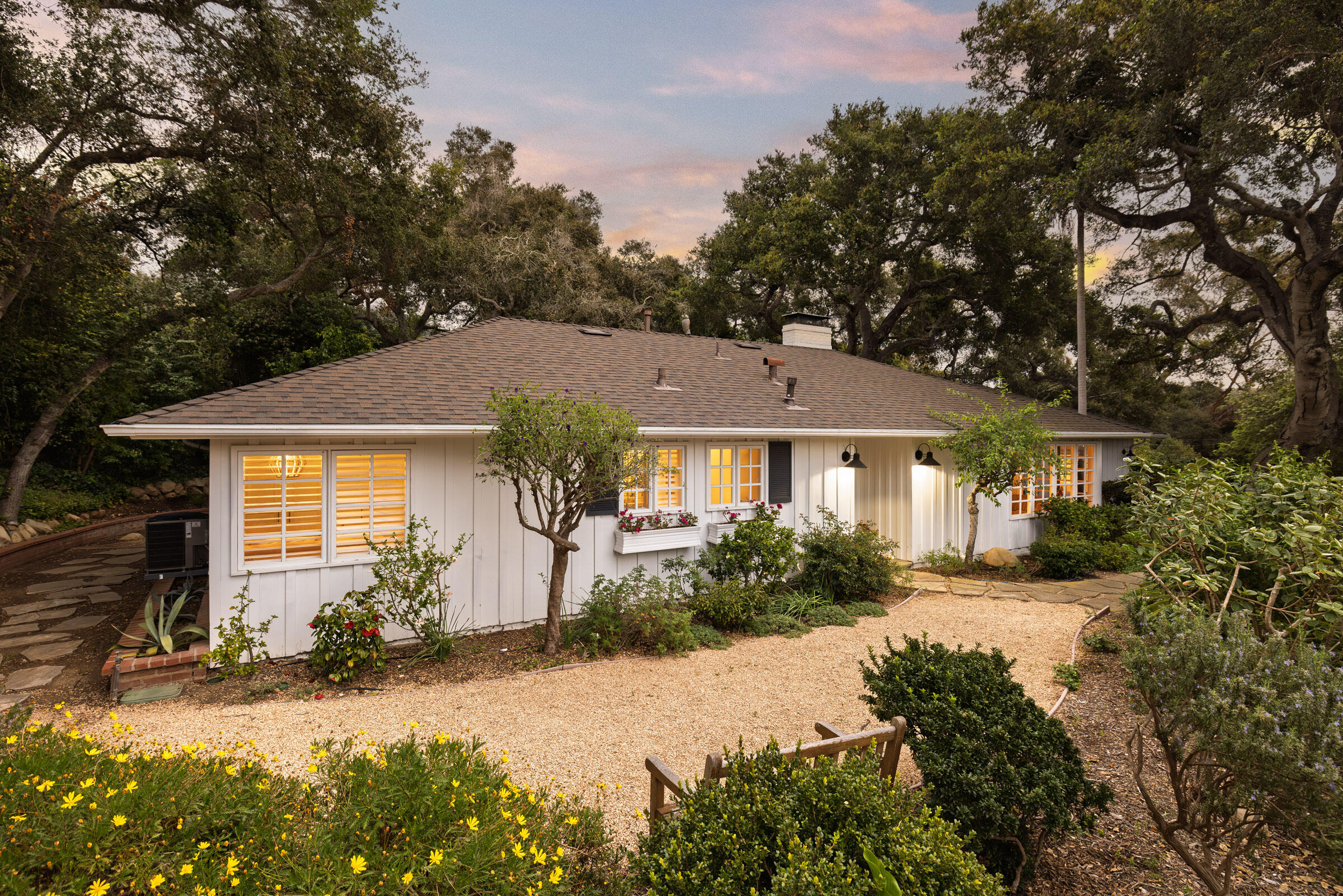 636 Oak Grove Drive Montecito, CA 93108 - Photo 17 of 17 a front view of a house with a yard and garage
