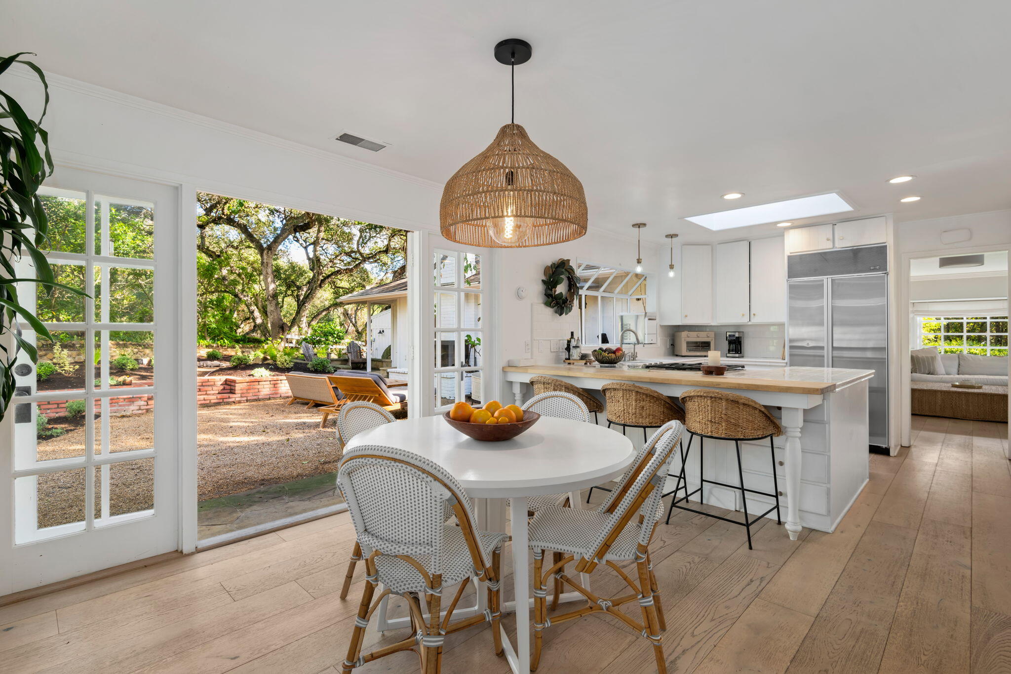 636 Oak Grove Drive Montecito, CA 93108 - Photo 6 of 17 a view of a dining room with furniture window and outside view