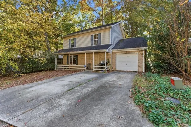 front view of a house with a street