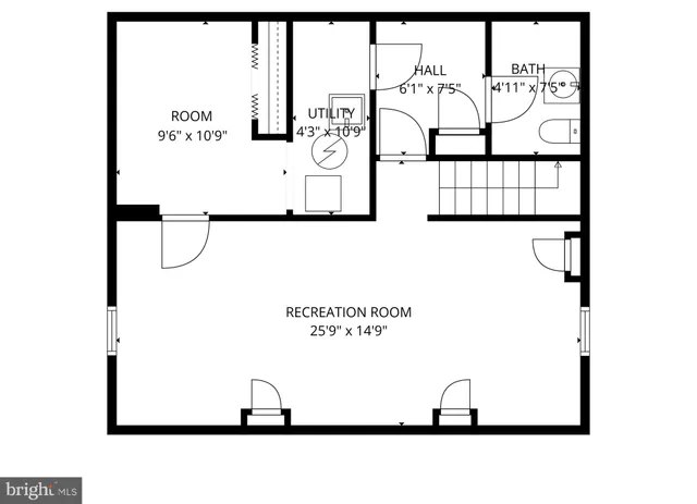 a picture of a bench in a building