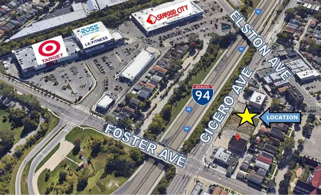 an aerial view of multiple house