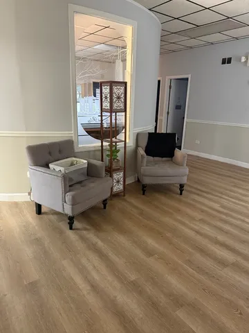 a room with gym equipment