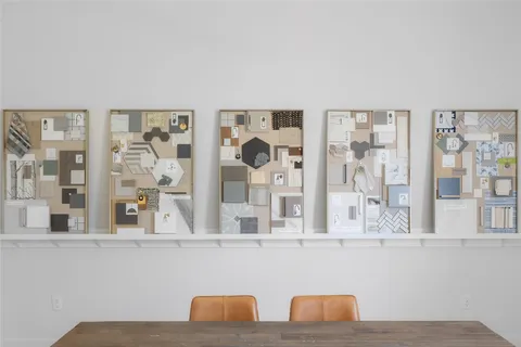 a living room with windows