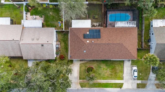 an aerial view of multiple house