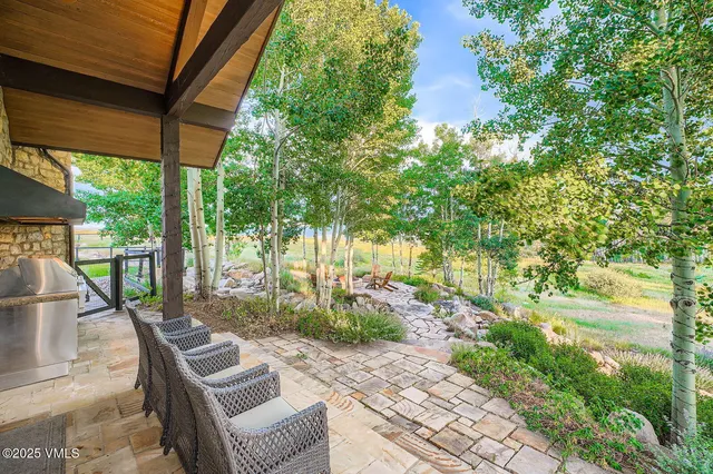 a view of yard with patio