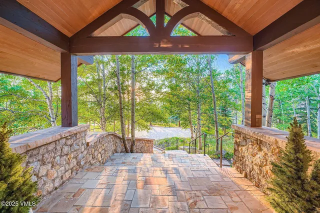 a house view with a garden space