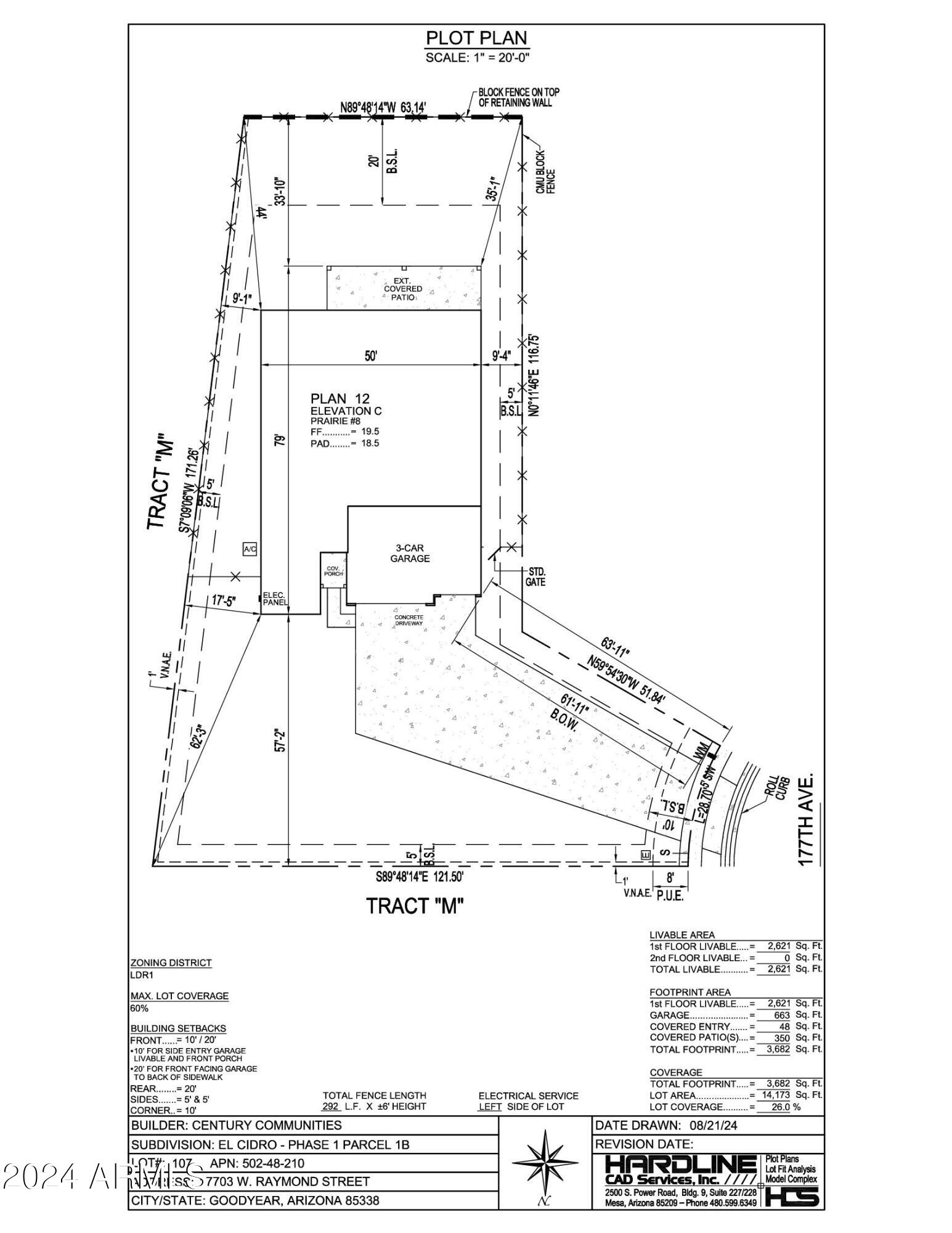 17813 West Fulton Street Goodyear, AZ 85338 - Photo 2 of 4 EL CIDRO 107 approved plot plan