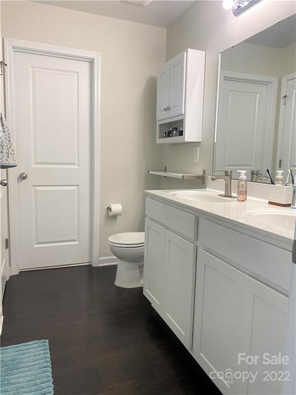 239 Elrosa Road Mooresville, NC 28115 - Photo 17 of 25 a spacious bathroom with a toilet sink and mirror