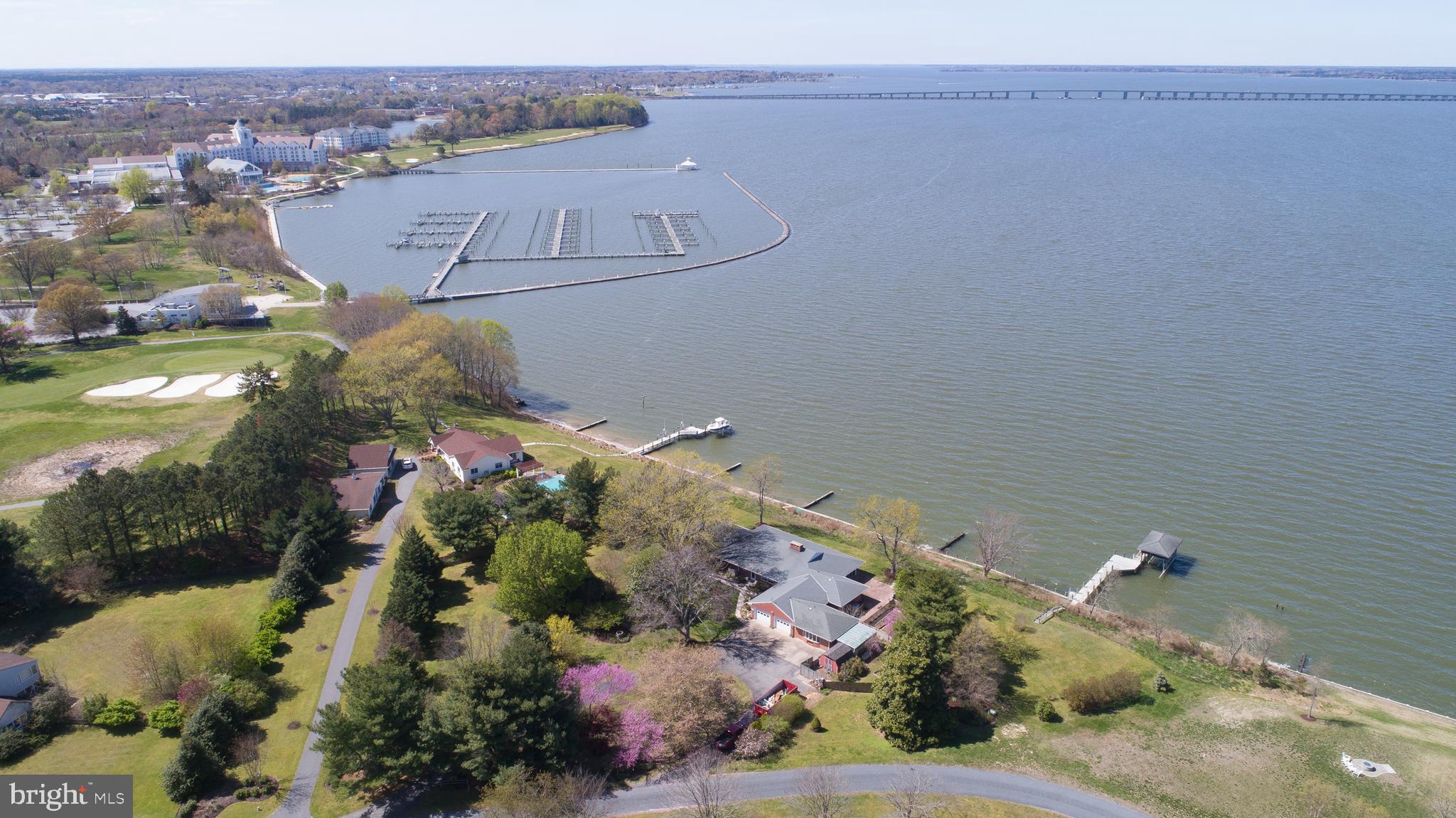 5452 Tates Bank Road Cambridge, MD 21613 - Photo 49 of 64 Aerial showing incredibly broad water views