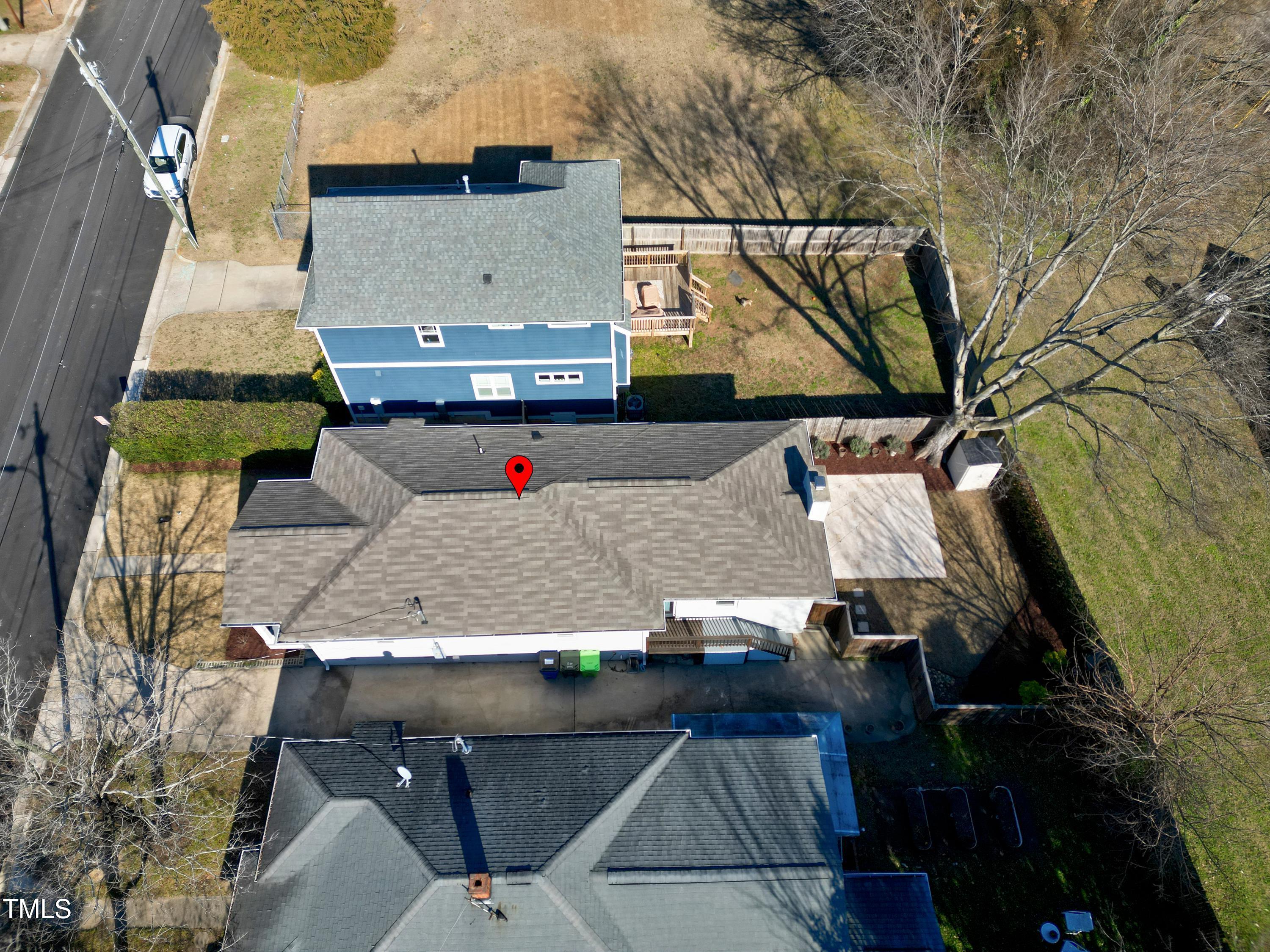 621 Coleman Street Raleigh, NC 27610 - Photo 40 of 42 an aerial view of a house with table and chairs