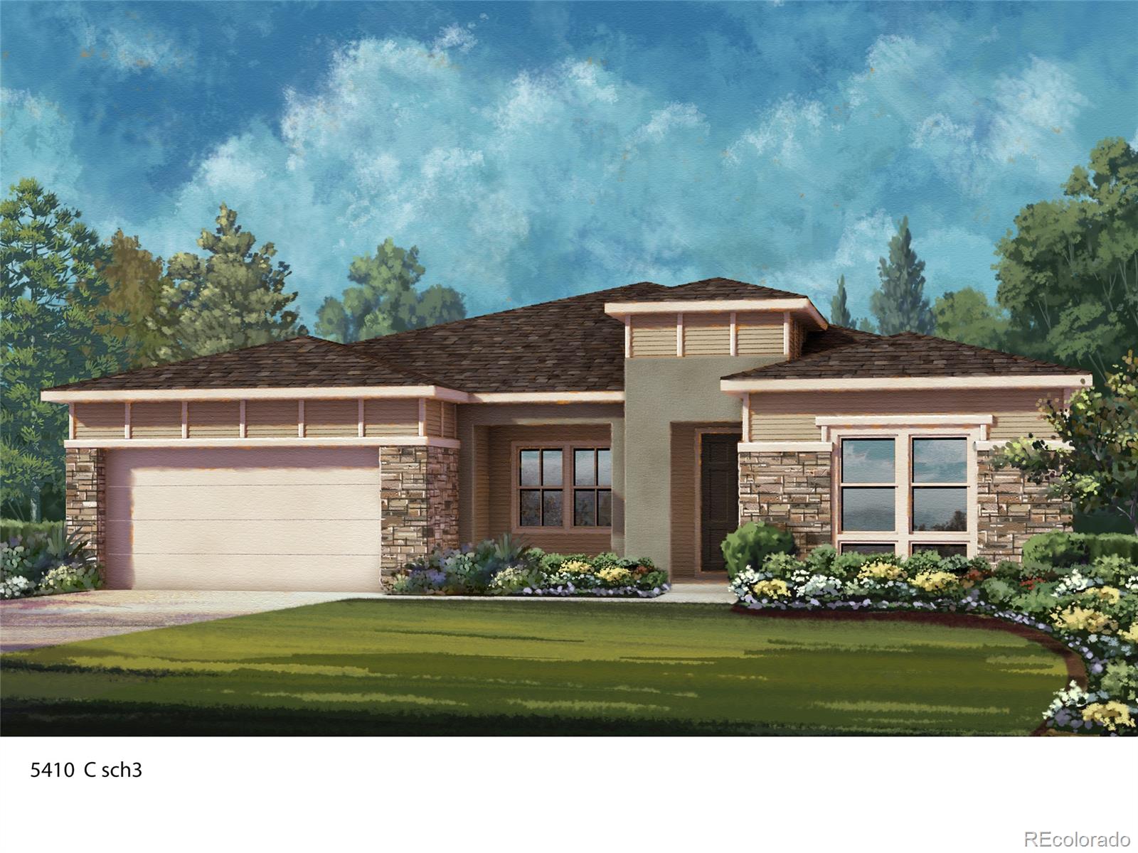 12091 Red Fox Way Broomfield, CO 80021 - Photo 3 of 6 a front view of a house with a garden