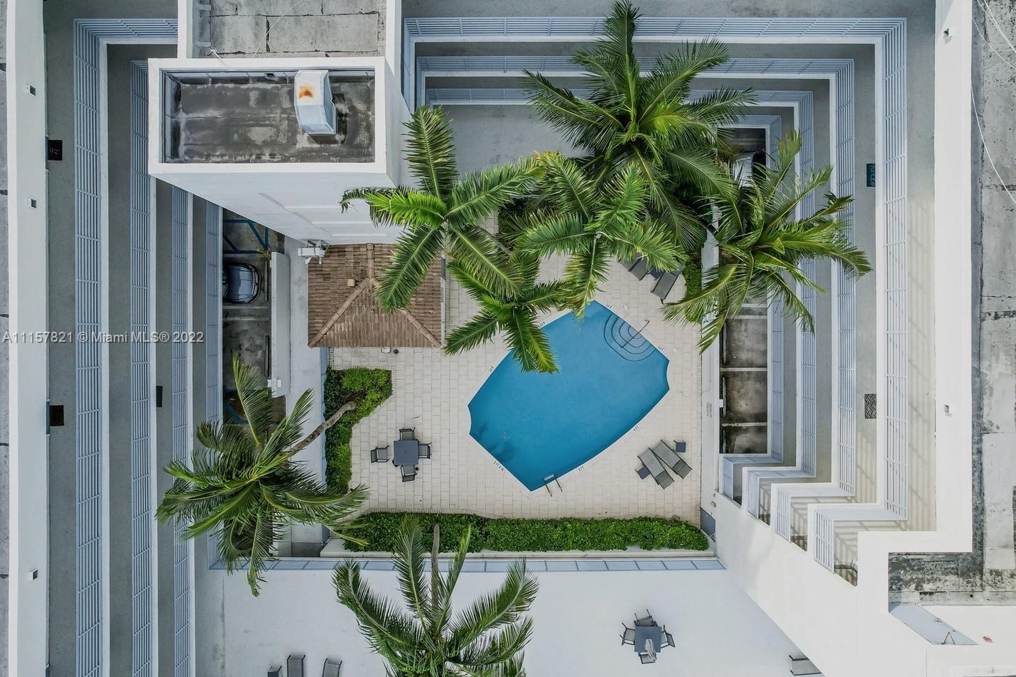 1401 Bay Road, Unit 209 Miami Beach, FL 33139 - Photo 10 of 37 Community Pool Ariel View