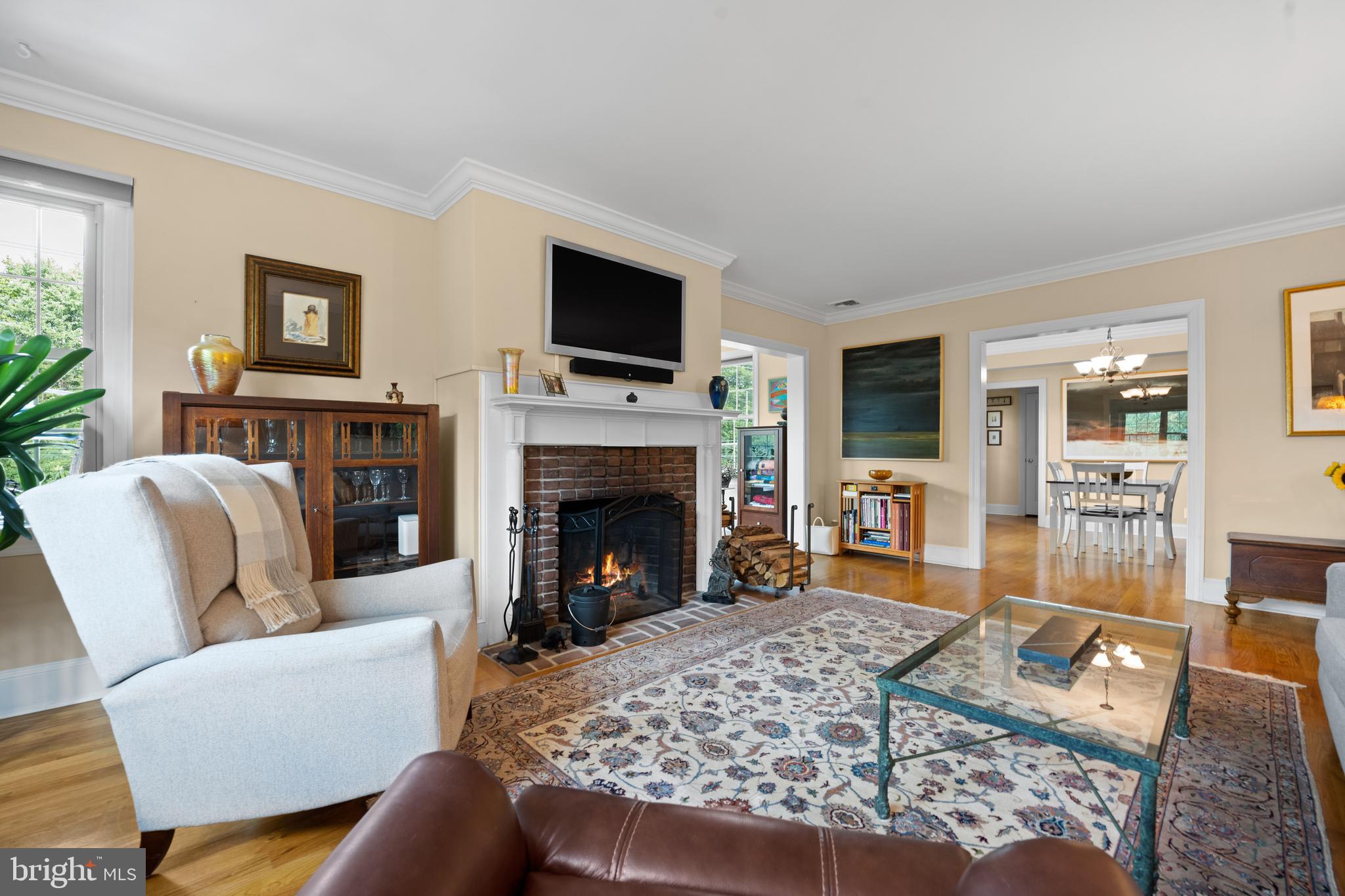 212 Idris Road, Unit A2 Merion Station, PA 19066 - Photo 7 of 27 Spacious Living Room With Fireplace