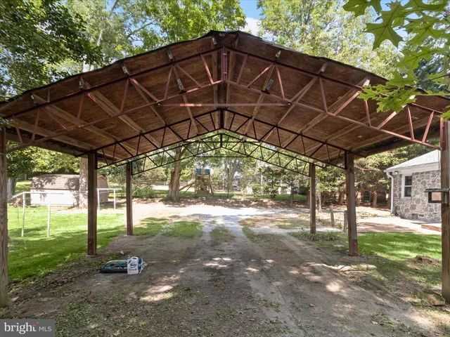 a view of park with trees