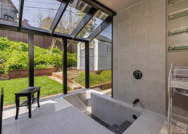 a bedroom with a bed and dresser