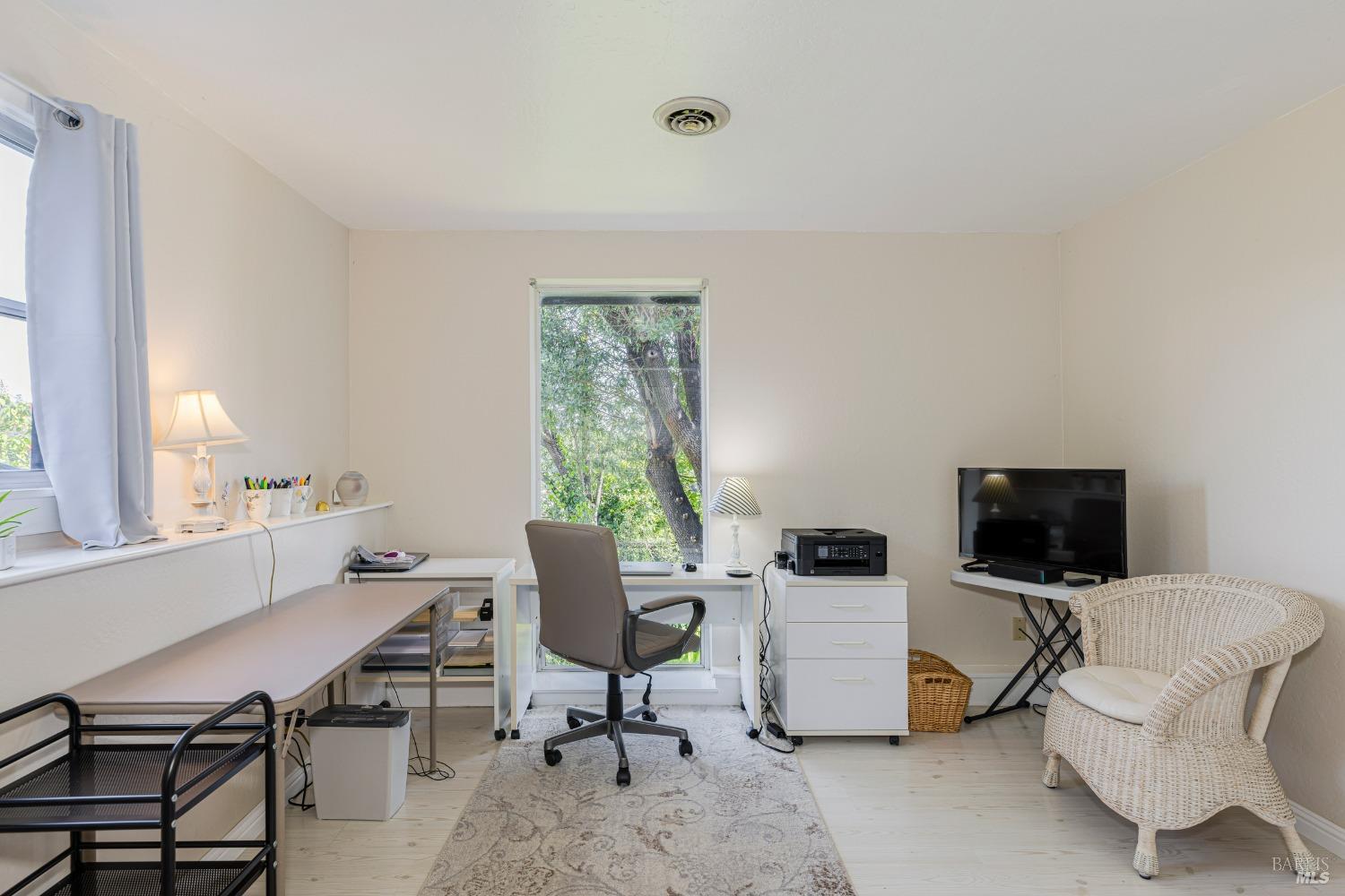 711 Alta Vista Road Mill Valley, CA 94941 - Photo 49 of 74 Lower-level bedroom that could also be an office, crafting space or a guest bedroom with views of the back garden.