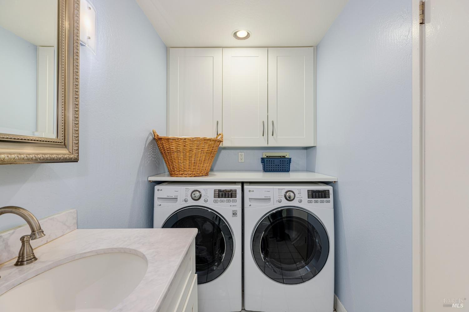 711 Alta Vista Road Mill Valley, CA 94941 - Photo 53 of 74 Convenient washer and dryer area with storage. Washer and dryer are included in the sale.