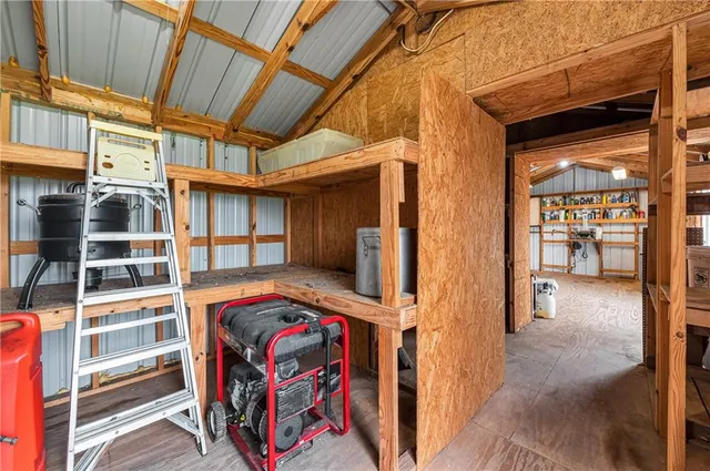 a room with storage and utility