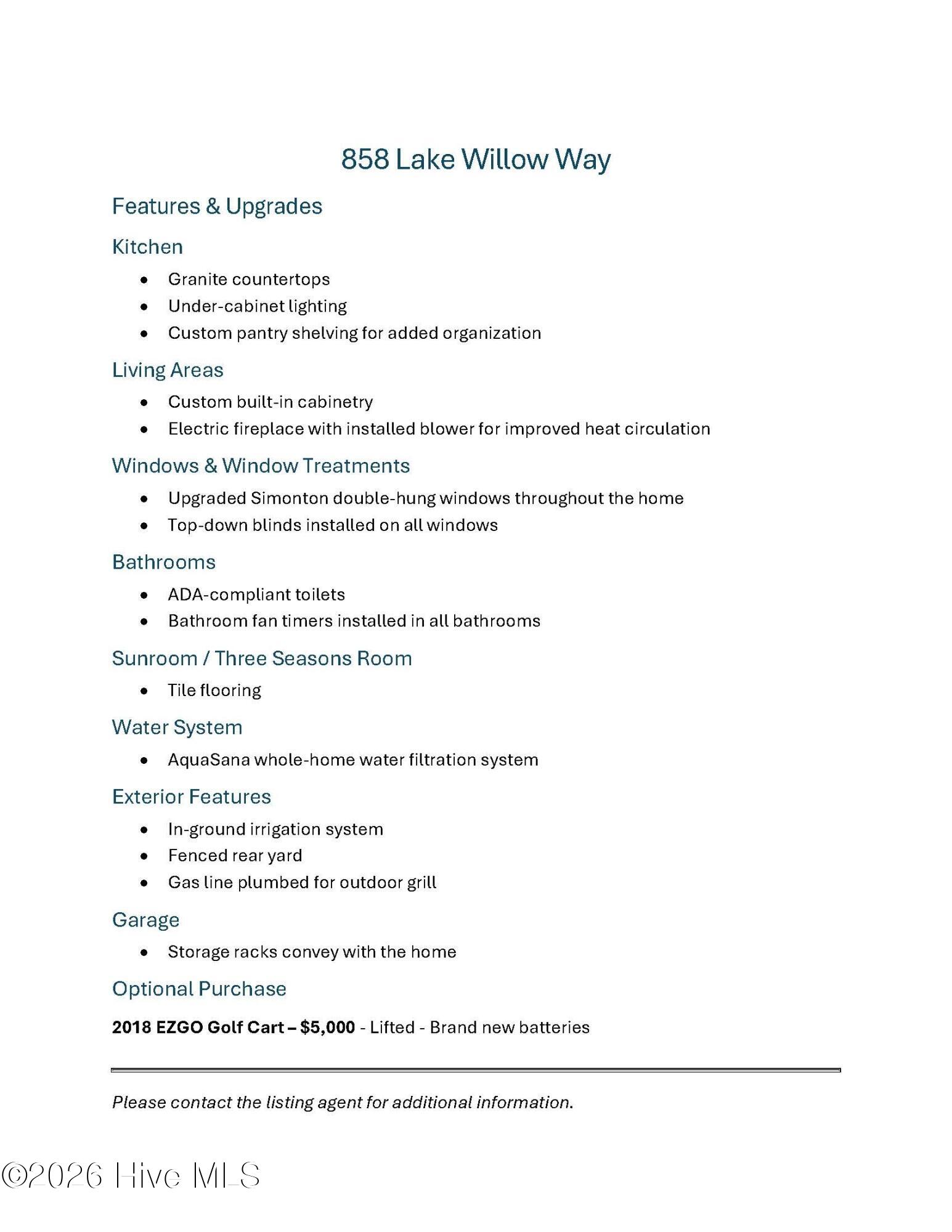 858 Lake Willow Way Holly Ridge, NC 28445 - Photo 31 of 34 Feautures Upgrades