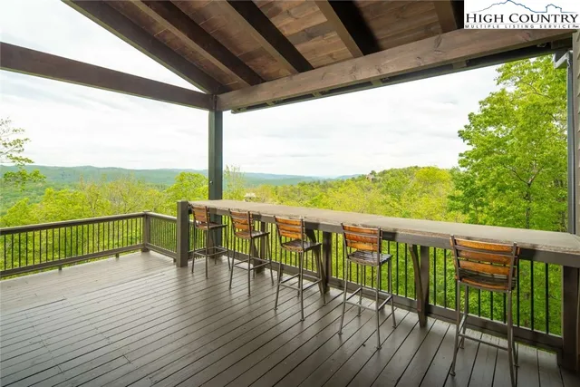a view of ocean from a balcony