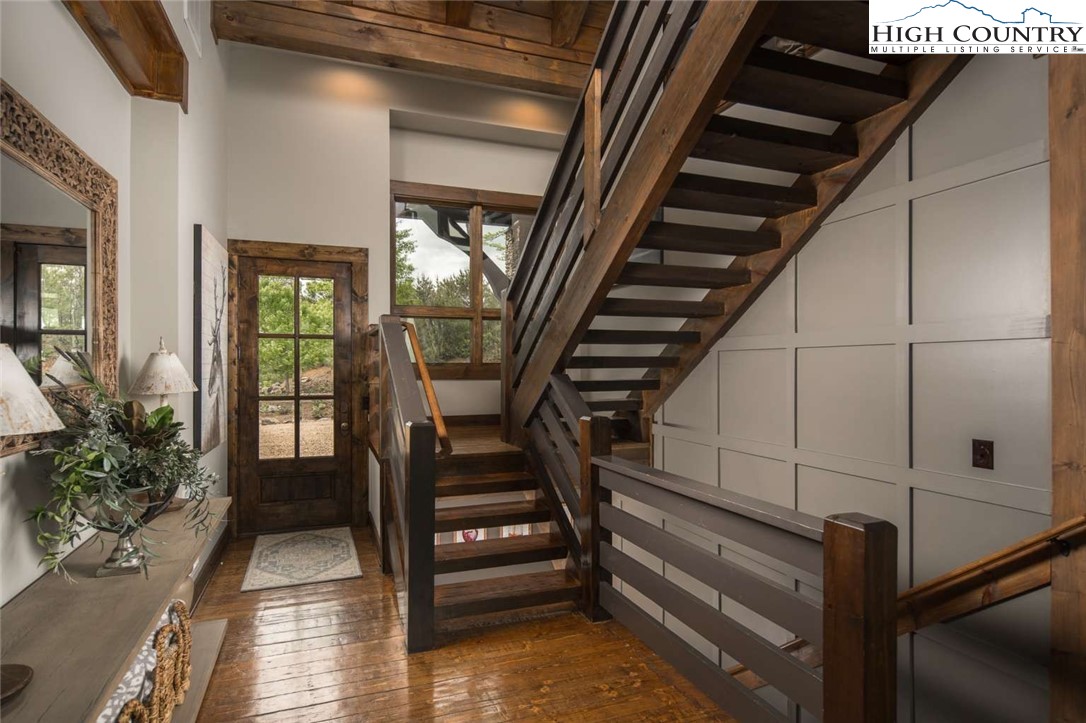 856 Ninebark Road Boone, NC 28607 - Photo 6 of 30 a view of entryway and hall with wooden floor